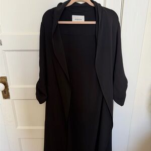 Babaton Black Long Open Duster